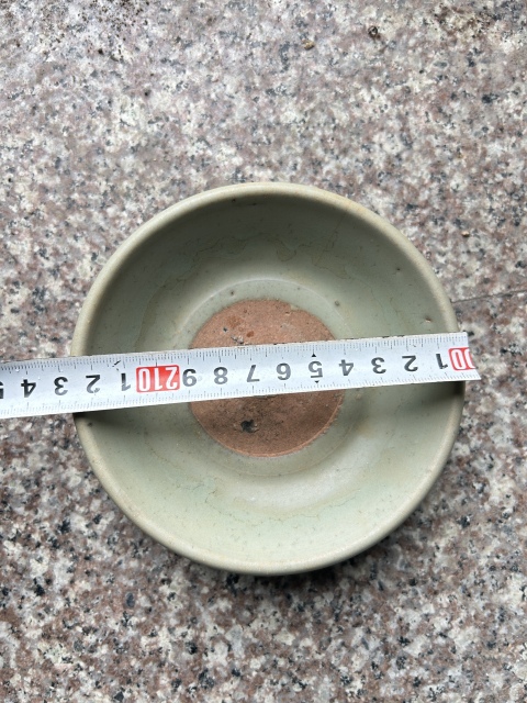 古玩陶瓷明早期 龍泉窯梅子青釉盤拍賣，當前價格255元