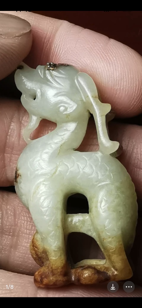 古玩玉器元代玉坐龍拍賣，當(dāng)前價(jià)格38800元