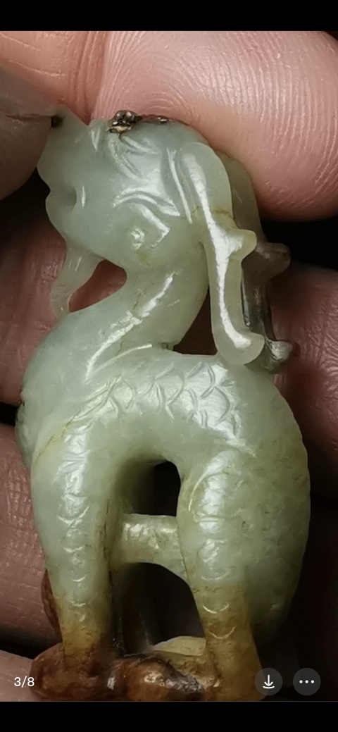 古玩玉器元代玉坐龍拍賣，當(dāng)前價(jià)格38800元