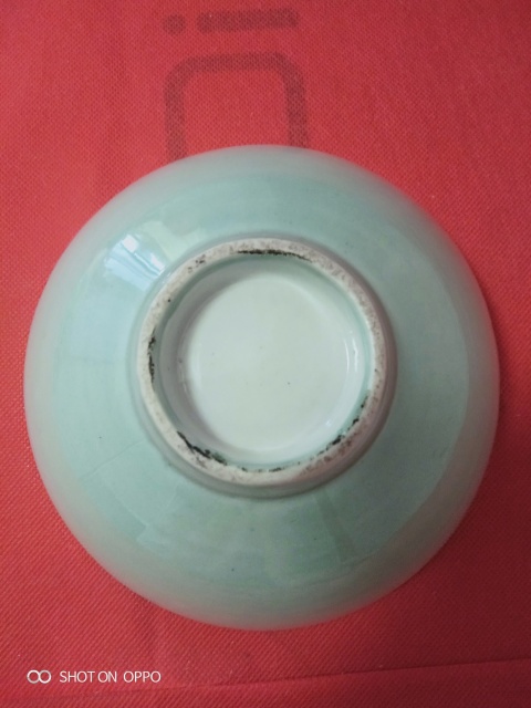 古玩陶瓷豆青釉碗拍賣,當前價格465元