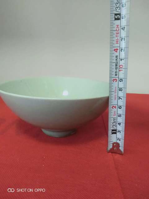 古玩陶瓷豆青釉碗拍賣,當前價格465元