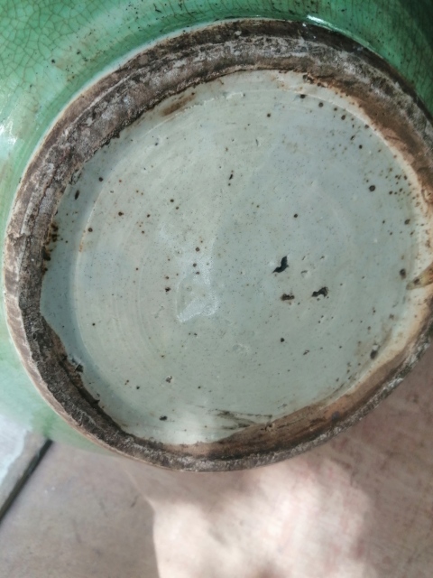 古玩陶瓷綠哥釉大罐拍賣，當前價格3000元