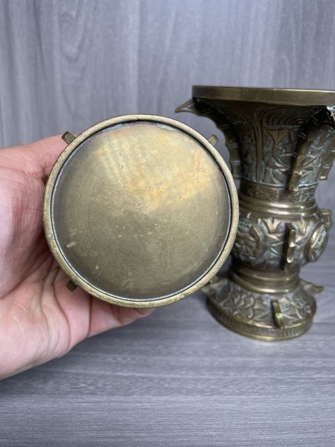 古玩銅器清晚期 銅尊一對(duì)拍賣，當(dāng)前價(jià)格1588元