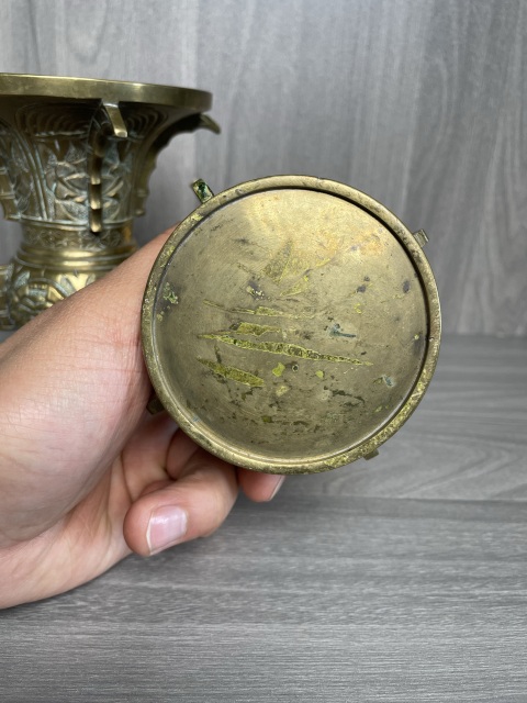 古玩銅器清晚期 銅尊一對(duì)拍賣，當(dāng)前價(jià)格1588元