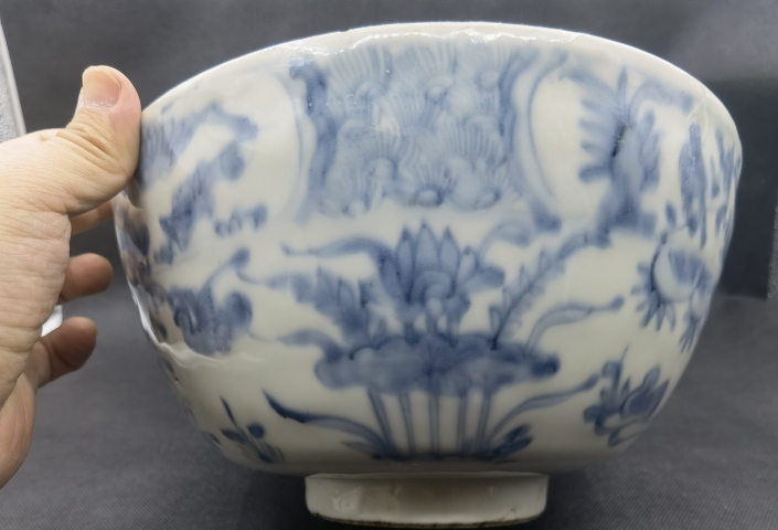 古玩陶瓷明晚青花大碗拍賣,當(dāng)前價格6800元