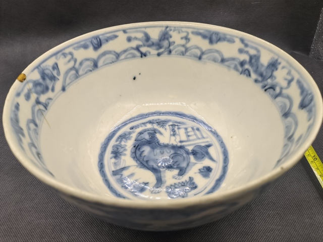古玩陶瓷明晚青花大碗拍賣,當(dāng)前價格6800元