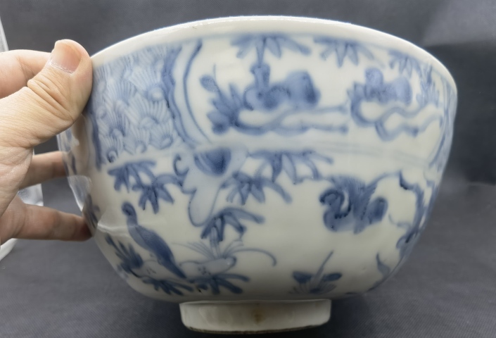 古玩陶瓷明晚青花大碗拍賣,當(dāng)前價格6800元