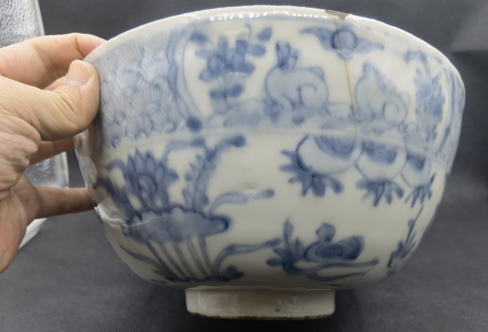 古玩陶瓷明晚青花大碗拍賣,當(dāng)前價格6800元