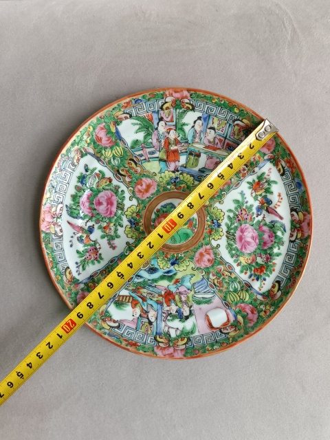 古玩陶瓷廣彩人物花卉紋盤拍賣，當前價格888元