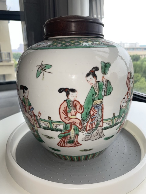 古玩陶瓷五彩人物故事紋蓋罐拍賣，當前價格11888元