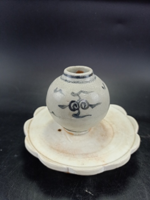 古玩陶瓷【明代】青花云氣紋水盂【收藏級】【文房類】拍賣,當前價格0元