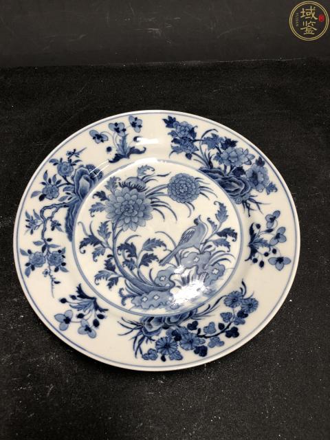 古玩陶瓷康熙 青花錦雞牧丹盤拍賣,當前價格5800元