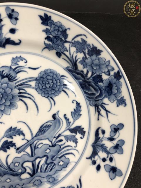 古玩陶瓷康熙 青花錦雞牧丹盤拍賣,當前價格5800元