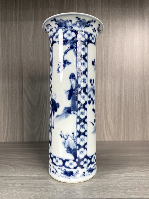 古玩陶瓷清咸豐 精品青花人物故事紋箭筒拍賣,當前價格3600元