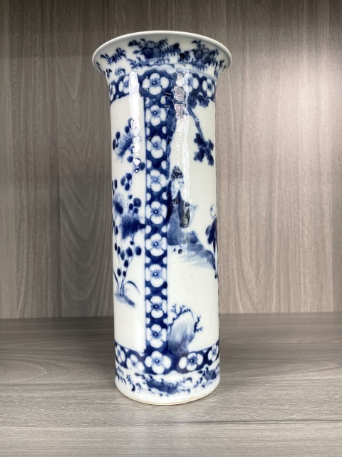 古玩陶瓷清咸豐 精品青花人物故事紋箭筒拍賣,當前價格3600元