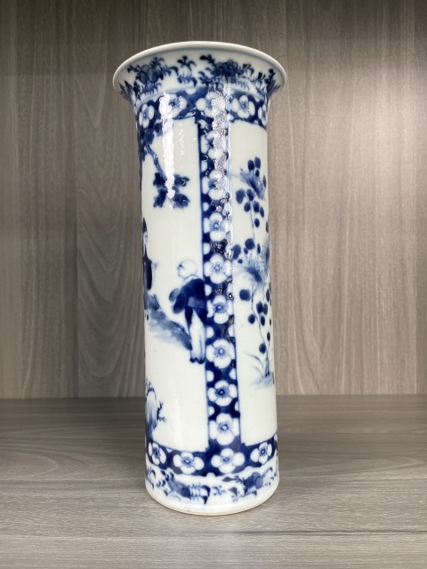 古玩陶瓷清咸豐 精品青花人物故事紋箭筒拍賣,當前價格3600元