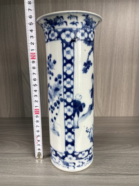 古玩陶瓷清咸豐 精品青花人物故事紋箭筒拍賣,當前價格3600元
