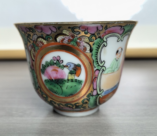 古玩陶瓷清晚期 精品廣彩人物故事紋茶杯拍賣,當(dāng)前價(jià)格430元