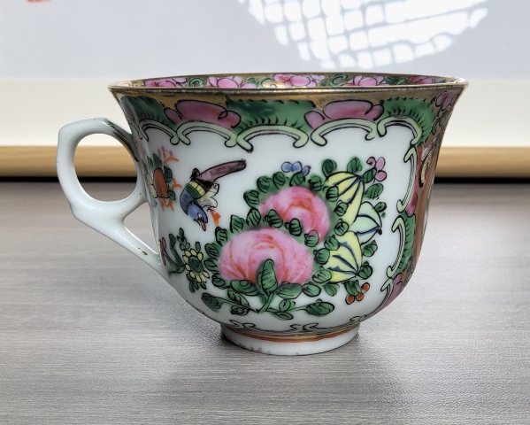 古玩陶瓷清晚期 精品廣彩人物故事紋茶杯拍賣,當(dāng)前價(jià)格430元