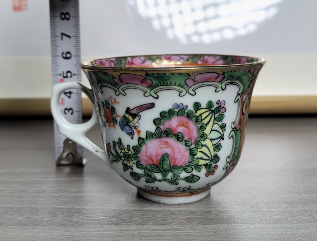 古玩陶瓷清晚期 精品廣彩人物故事紋茶杯拍賣,當(dāng)前價(jià)格430元