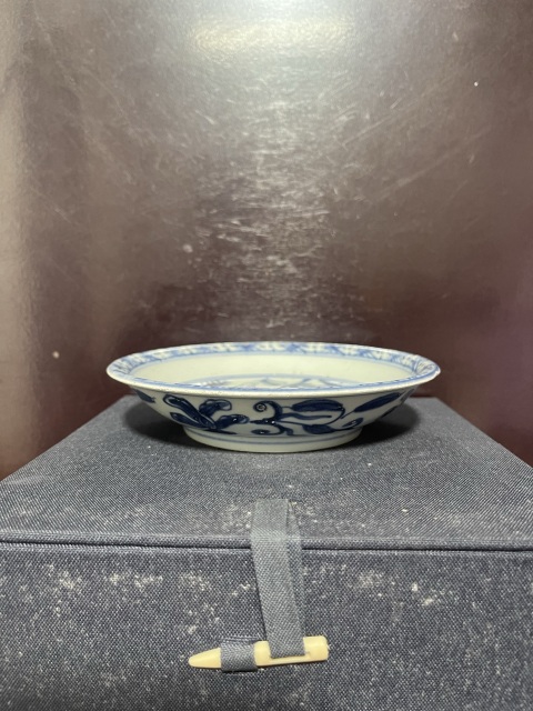 古玩陶瓷青花松鶴人物盤拍賣，當前價格4800元