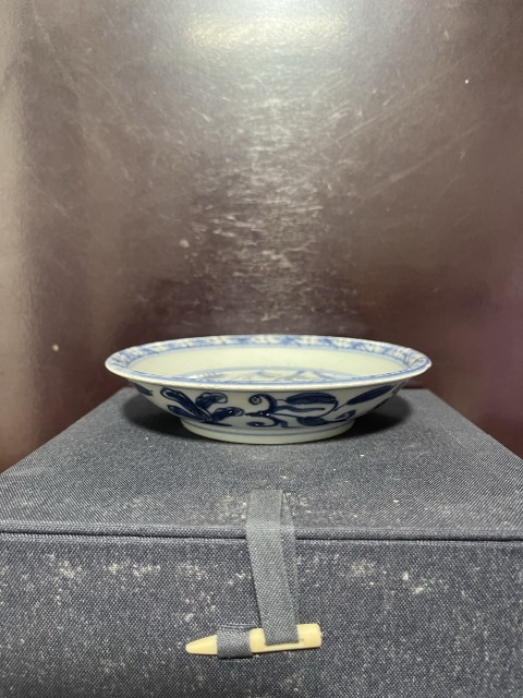 古玩陶瓷青花松鶴人物盤拍賣，當前價格4800元