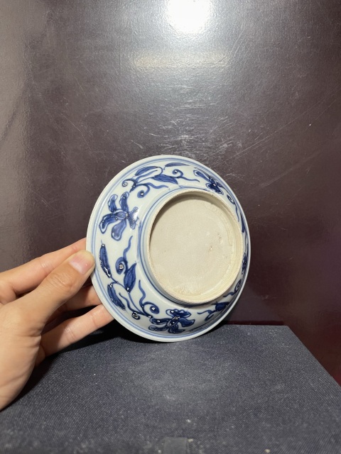 古玩陶瓷青花松鶴人物盤拍賣，當前價格4800元