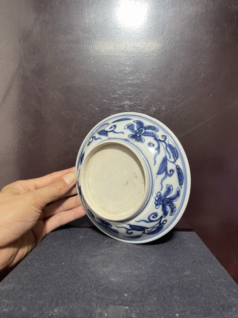古玩陶瓷青花松鶴人物盤拍賣，當前價格4800元