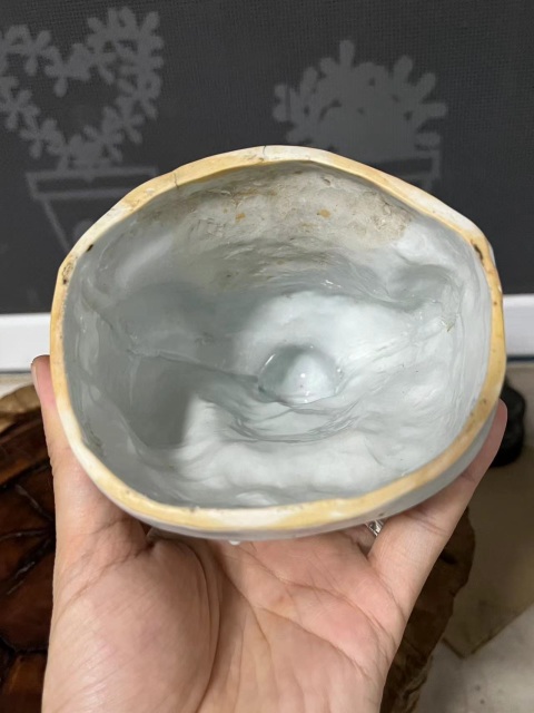 古玩陶瓷民國時期德化窯白釉彌勒佛像拍賣，當前價格650元