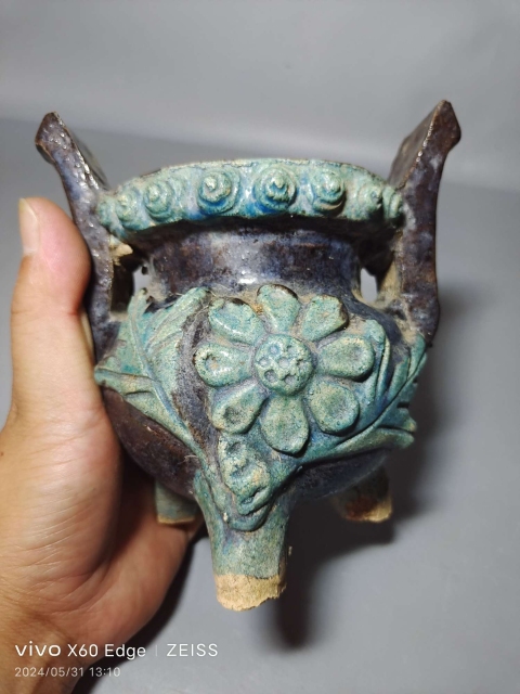 古玩陶瓷琺華釉香爐拍賣,當前價格4600元