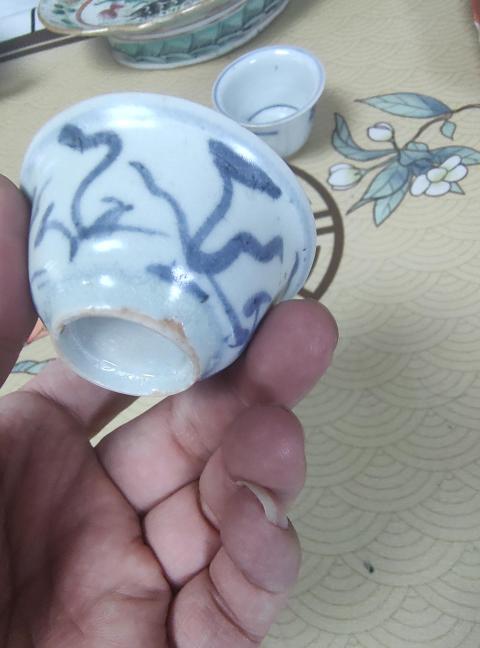 古玩陶瓷明中期青花杯拍賣,當前價格1988元