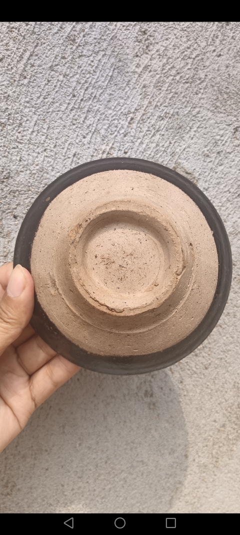古玩陶瓷元末明初~磁州窯窯變黑釉碗拍賣,當前價格180元