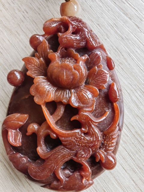 古玩玉器南紅花開富貴拍賣，當前價格290元