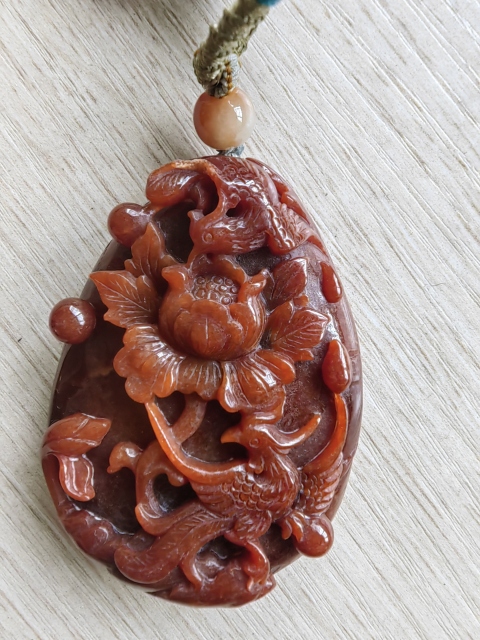 古玩玉器南紅花開富貴拍賣，當前價格290元