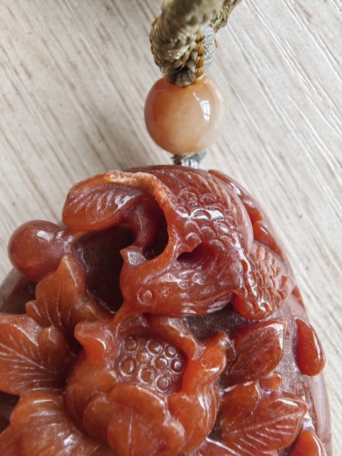 古玩玉器南紅花開富貴拍賣，當前價格290元
