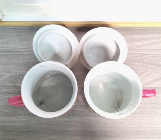 古玩陶瓷創匯官窯 胭脂紅釉粉彩萬壽無疆茶杯一對拍賣,當前價格460元