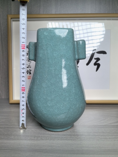 古玩陶瓷仿官釉 貫耳尊拍賣,當前價格380元