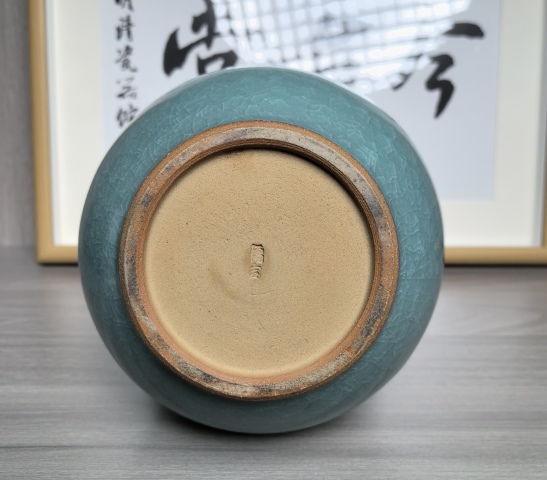 古玩陶瓷仿官釉 貫耳尊拍賣,當前價格380元