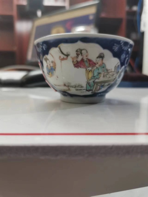 古玩陶瓷青花開窗粉彩繪人物故事紋院拍賣,當前價格1280元