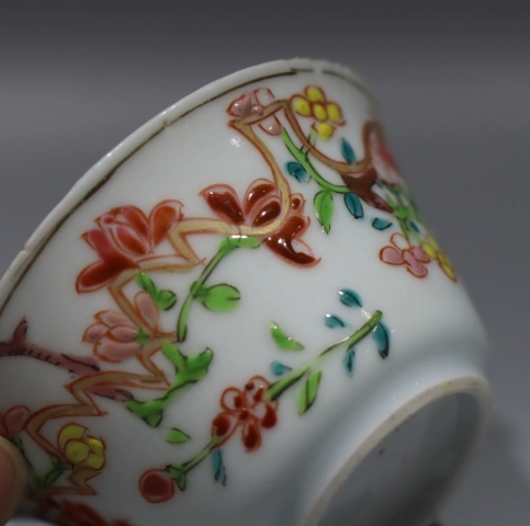 古玩陶瓷雍正粉彩花卉紋杯拍賣，當前價格1980元