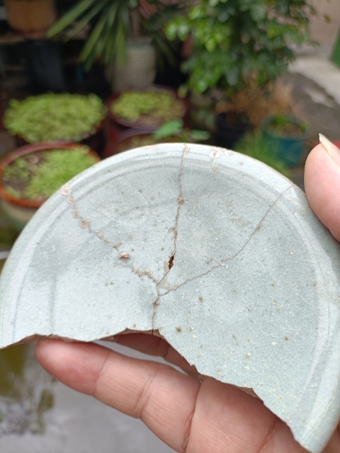 古玩陶瓷五大名窯之一鈞窯天藍釉盤拍賣,當前價格398元