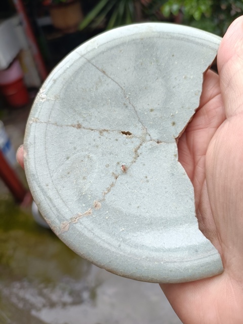 古玩陶瓷五大名窯之一鈞窯天藍釉盤拍賣,當前價格398元