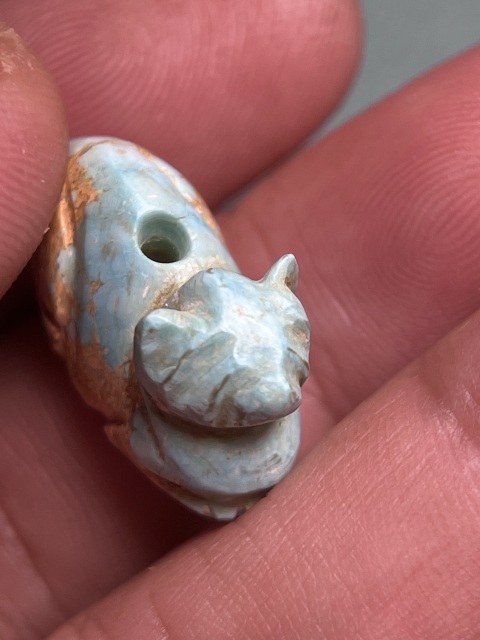 古玩玉器漢代綠松石瑞獸拍賣,當前價格20800元