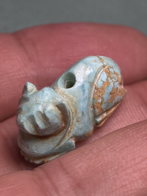 古玩玉器漢代綠松石瑞獸拍賣,當前價格20800元