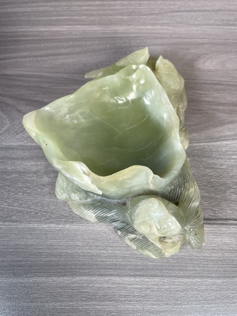 古玩玉器民國(guó)解放初 老玉筆洗拍賣，當(dāng)前價(jià)格500元