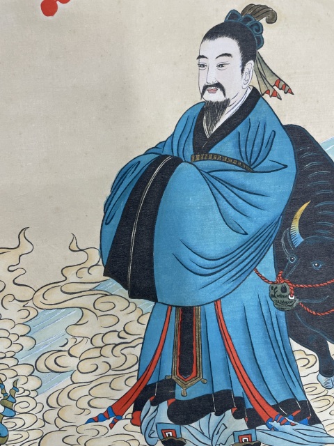 古玩字畫清晚期 絹本立軸牛郎織女拍賣，當前價格390元