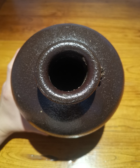 古玩陶瓷明褐釉弦紋梅瓶拍賣，當前價格688元