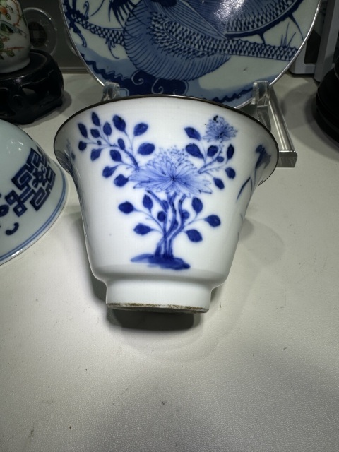 古玩陶瓷青花四季花卉紋鈴鐺杯拍賣,當前價格3500元
