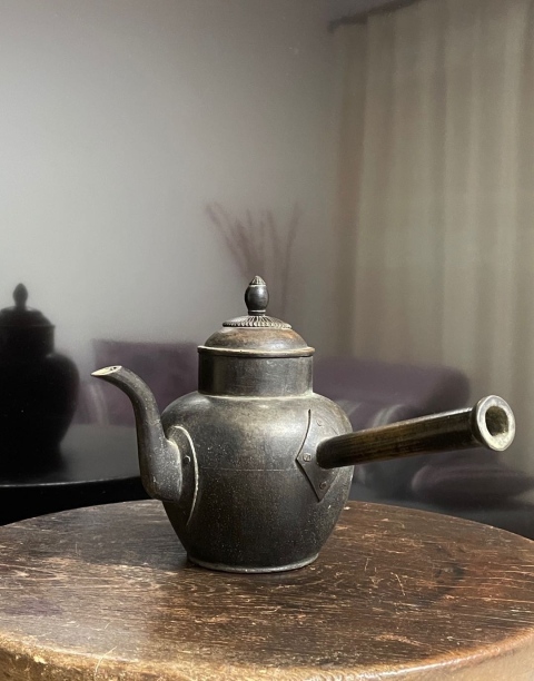 古玩雜項【茶空間系列】清代.銅茶壺(精品雅器)拍賣，當前價格1399元