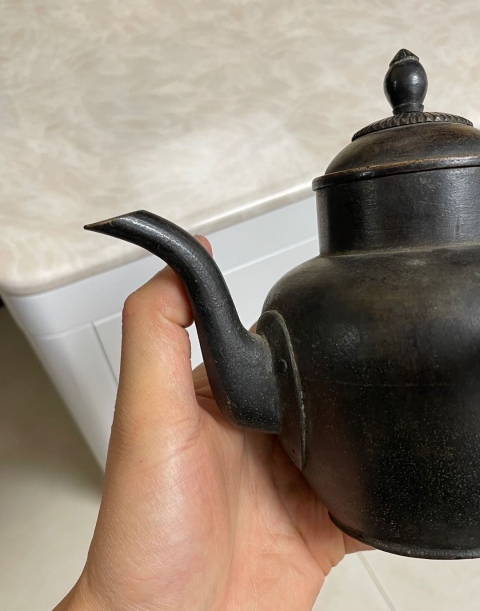 古玩雜項【茶空間系列】清代.銅茶壺(精品雅器)拍賣，當前價格1399元